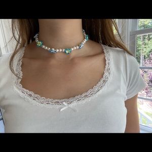 Hawaiian flower coconut girl pearl necklace